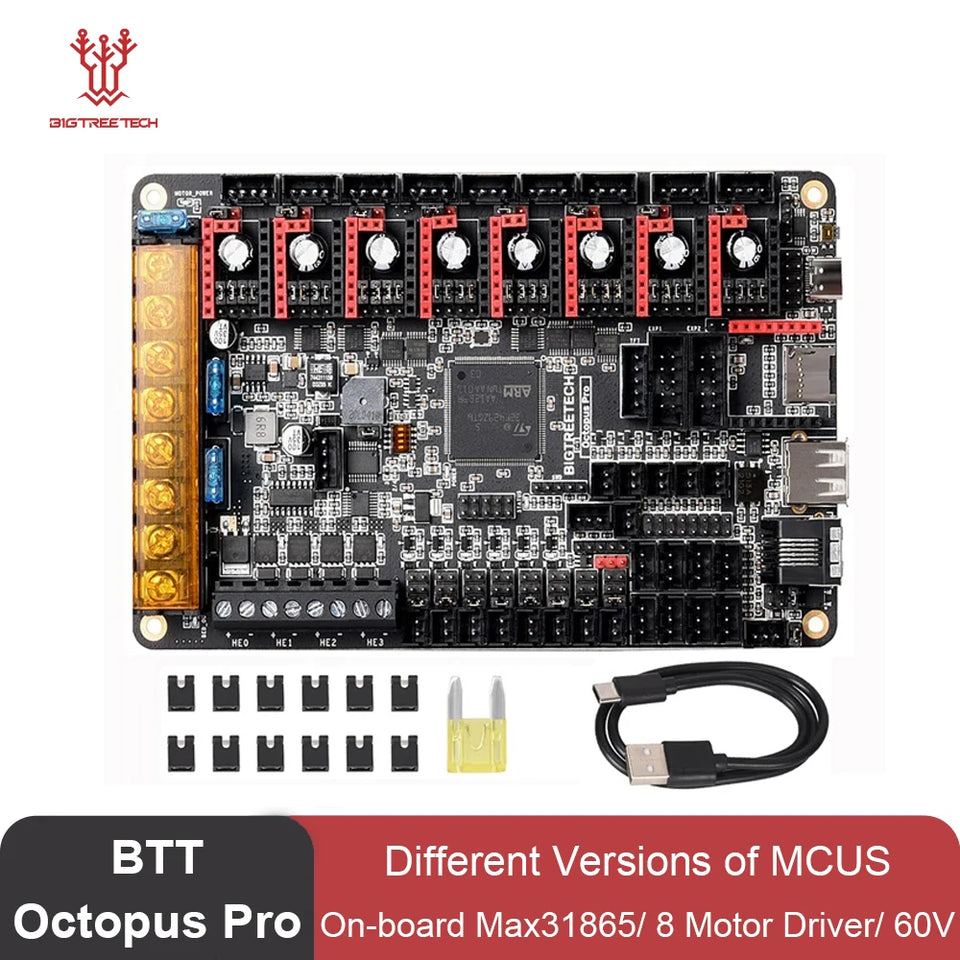 BIGTREETECH Octopus Pro 3D Printer Motherboard 60V 8-axis Support TMC5160 Pro TMC2209 for Ender3 VORON 2.4 3D Control Board