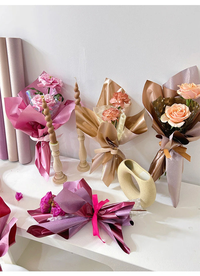 Korean Packaging Film for Flowers, Premium Waterproof Floral Wrapping Paper, Flower Shop Flower Packaging Materials