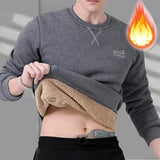 Men’s Quarter Zipper Fleece Sherpa Lined Sweatshirt Winter Warm Thick Fashion Pullover Tops Loungewear 8XL Plus Size