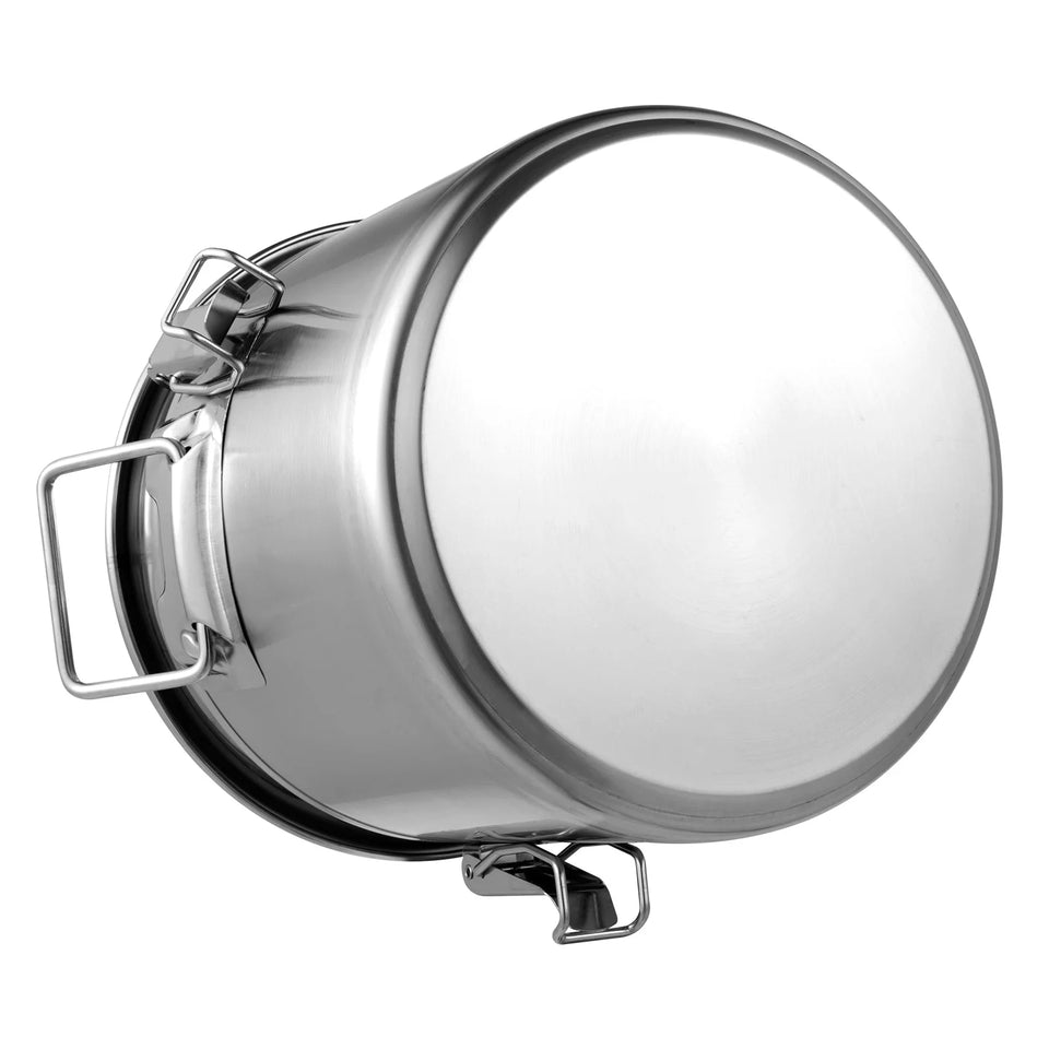 12L Stainless Steel Cereal Container Metal Kitchen Rice Oil Storage Bucket Airtight Durable Corrosion Resistant for Flour Cereal