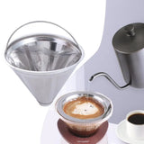 304 Stainless Steel Cafe Drip Coffee Machine Filter Fine Mesh Reusable Coffee Powder Basket with Foldable Handle Tea Strainer