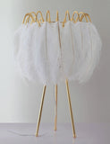 Modern Floor lamp for Living room Studio Bedroom Girl room feather lamp tripod minimal Gold floor table lamp