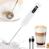 1Pc Electric Milk Frother Coffee Milk Frother Coffee Mixer 500mAh USB-Charging Portable Egg Beater Coffee Milk Mixing Blender