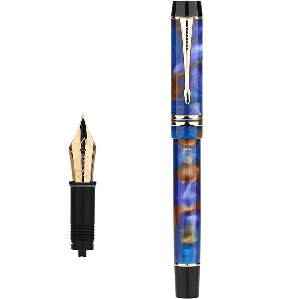 Majohn M600S Celluloid Fountain Pen F Nib with Converter Quality Fashion Office Business Writing Gift Pen Stationery Supplyn