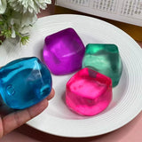 Maltose Ice Cube Squishy Toys Stress Relief Squeeze Toy Decompression Ice Cubes Sensory Fidget Toy Anti Stress Slow Rebound