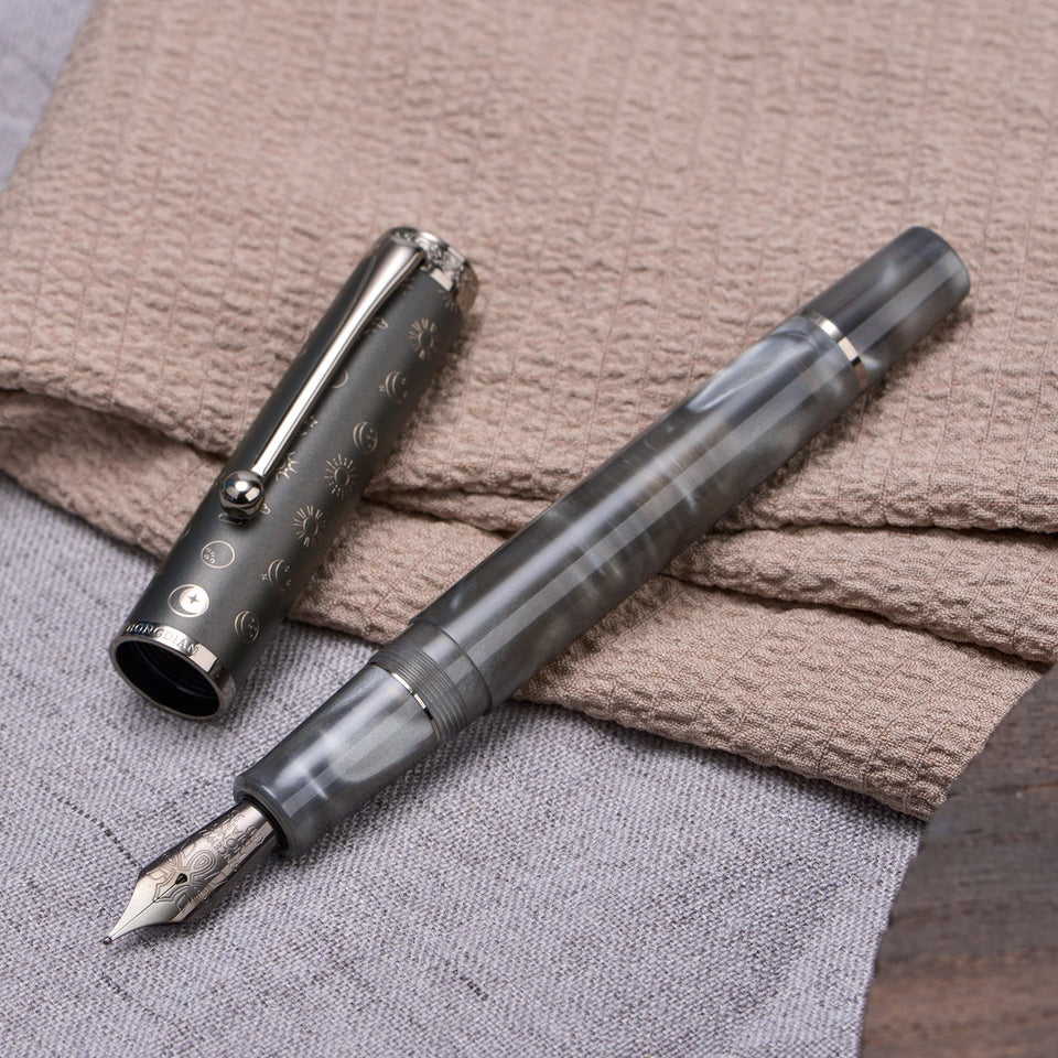 Hongdian N8S Acrylic Fountain Pen EF/F/M//Nib Writing Pen &Converter, Gray, Green, Red
