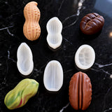 Large Size Peanut Pistachio Pecan Coffee Bean Mousse Cake Silicone Mold Chocolate Dessert Baking Mold Handmade Candle nut Mold