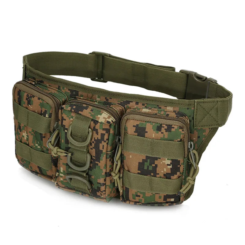 Waterproof Oxford Men Fanny Pack Tactical Military Army Waist Bag Hiking Outdoor Camping Shoulder Bum Belt Bum Sport Chest Bags