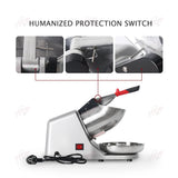 ITOP Ice Crusher Small Commercial Ice Shaver Stainless Steel Shaved Ice Machine Snow Cone Maker