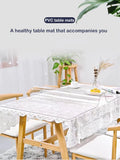 Transparent PVC tablecloth, soft glass crystal table mat, oilproof and waterproof, suitable for coffee table, dining table, desk