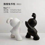 1 pair desk organizer Creative Rabbit Bookend Ceramic Ornament Desktop book holder Cute Gift simple nordic style book organizer