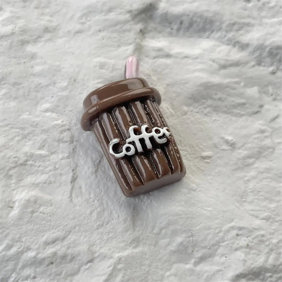 Mini Coffee Simulation Fake Food Play Flatback Cabochons Embellishment For Scrapbooking Manualidades Accesorios y Materiales