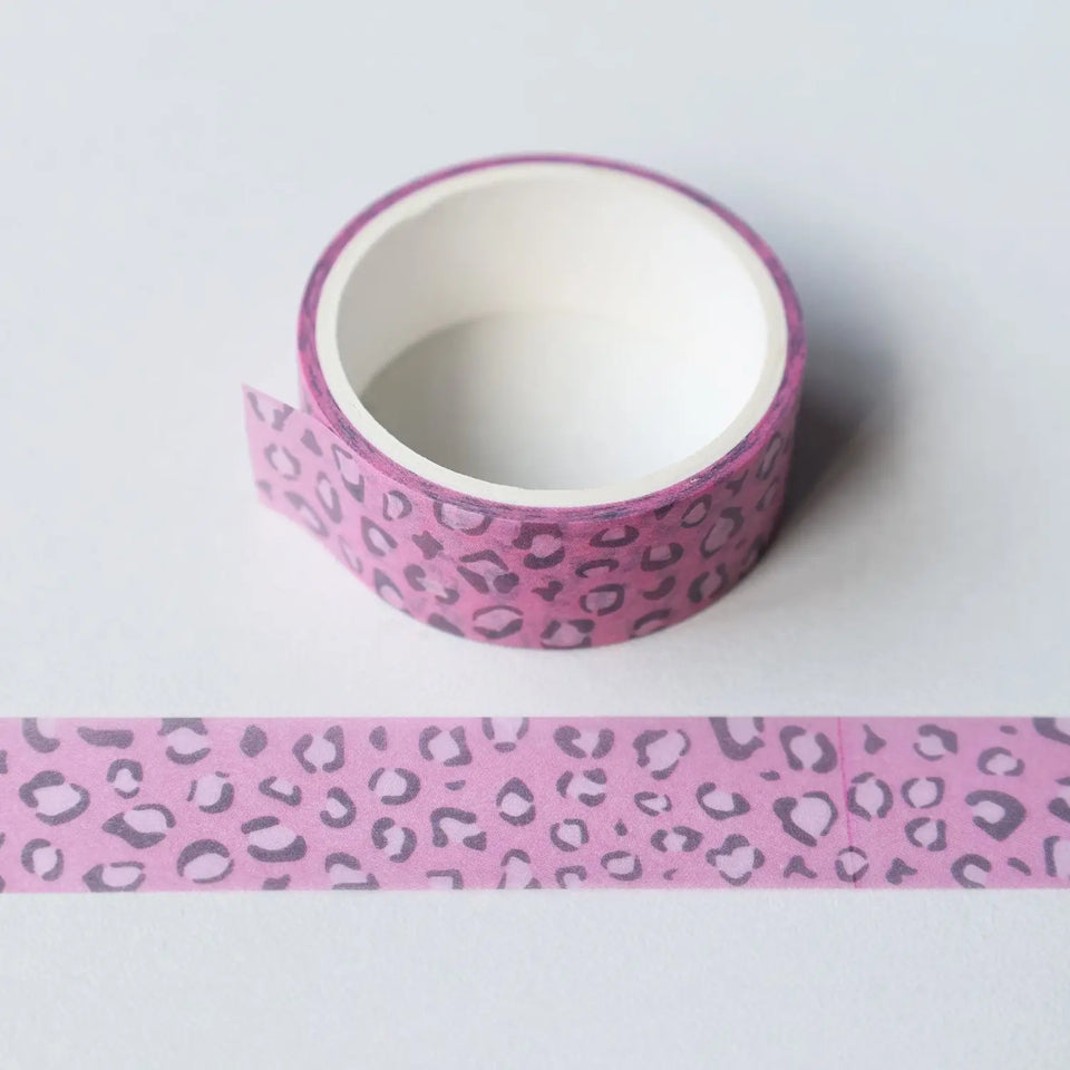 1.5cm x 3m Korean Sweet Cool Washi Tape Star Glasses Leopard Print Polka Dot DIY Journal Collage Decorative Tape Roll