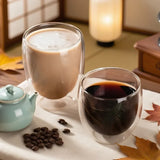 1/3pcs Glass Coffee Cup Transparent Double Walled Glass Heat-resistant Milk Juice Tea Cup Kitchen Bar Party Drinkware Gift Set
