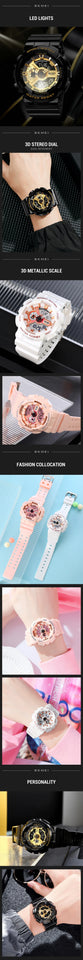 SKMEI World Time LED Light Digital Electronics Watches For Men Women Sports Quartz Watch Waterproof Wristwatches Horloges Mannen
