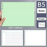 Mind Map Notebook Loose leaf Detachable B5 Cornell Notebook College Graduate Exam Notebook 120 Pages