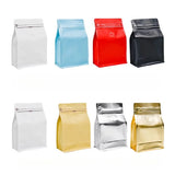 StoBag 50pcs 250g Coffee Beans Packaging Bag with Valve Aluminum Foil Heat Sealing for Powder Tea Nuts Storage Reusable Pouch