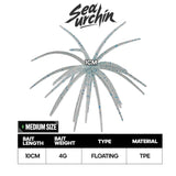 TAIYU 2-Pack Floating Sea Urchin Soft Lures, Bionic Soft Baits, TPE Material Fishing Lures for Saltwater Fishing, Commercial Pon