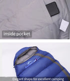 Kamperbox Sleeping Bag Winter Cold Down Sleeping Bag Camping Equipment Down Slippers Lightweight Sleeping Bag