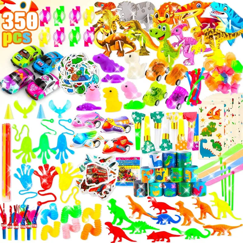 350Pcs Kids Party Favor Set Fun Birthday Wedding Carnival Christmas Gifts Pack for Kindergarten Prizes Guest Toy Collection