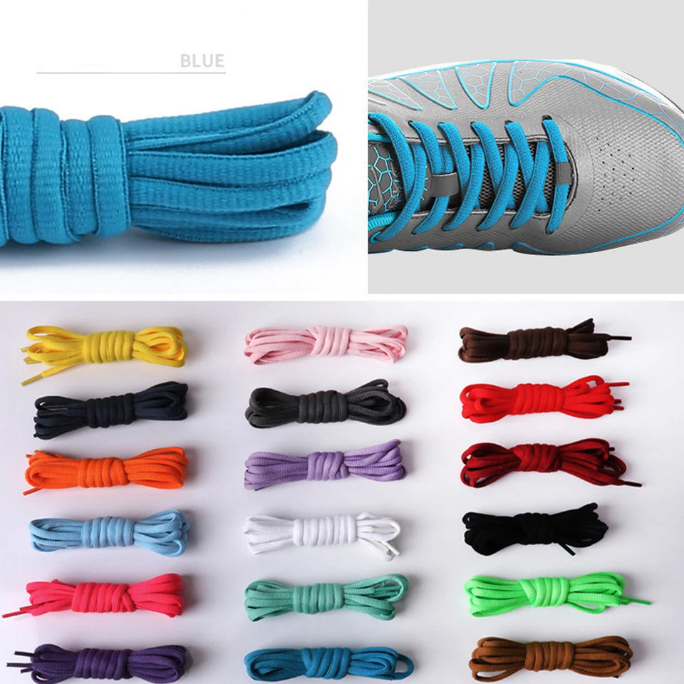 1 Pair Oval Athletic Shoelaces Half Round Shoe Laces for Sneakers,Shoelaces for Athletic Running Sneakers Shoes Boot Strings