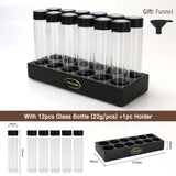 Coffee Beans Storage Container Tube Display Rack One-Way Exhaust Valve Single Dose Tea Bottle Glass With Funnel Barista Tools