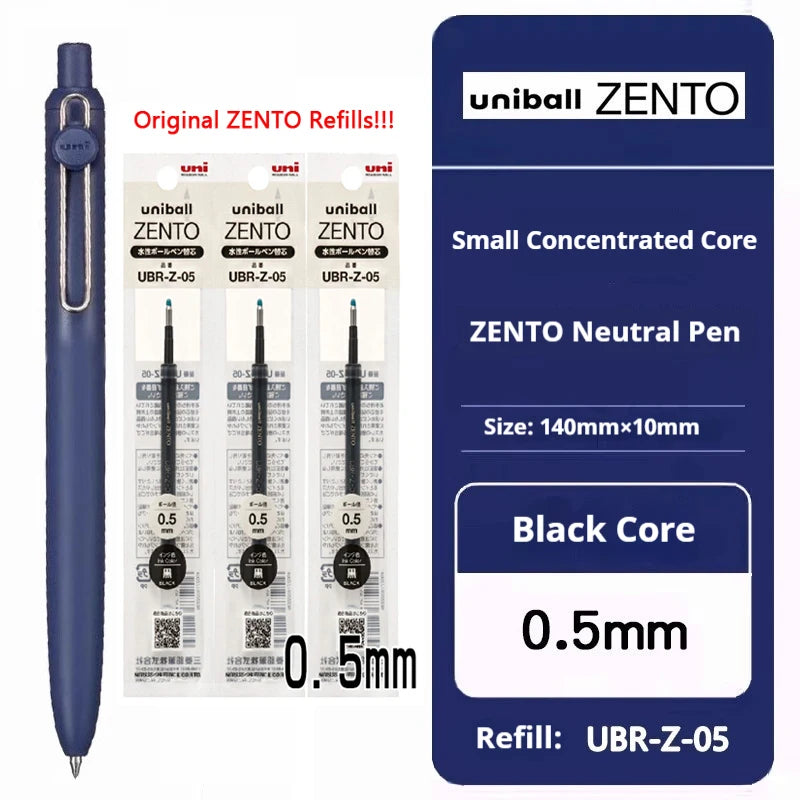 Uni-ball ZENTO Click Gel Pen,0.38/0.5/0.7mm Various Colors Water-based pen With Ergonomic Grip Smooth Writing for School&Office