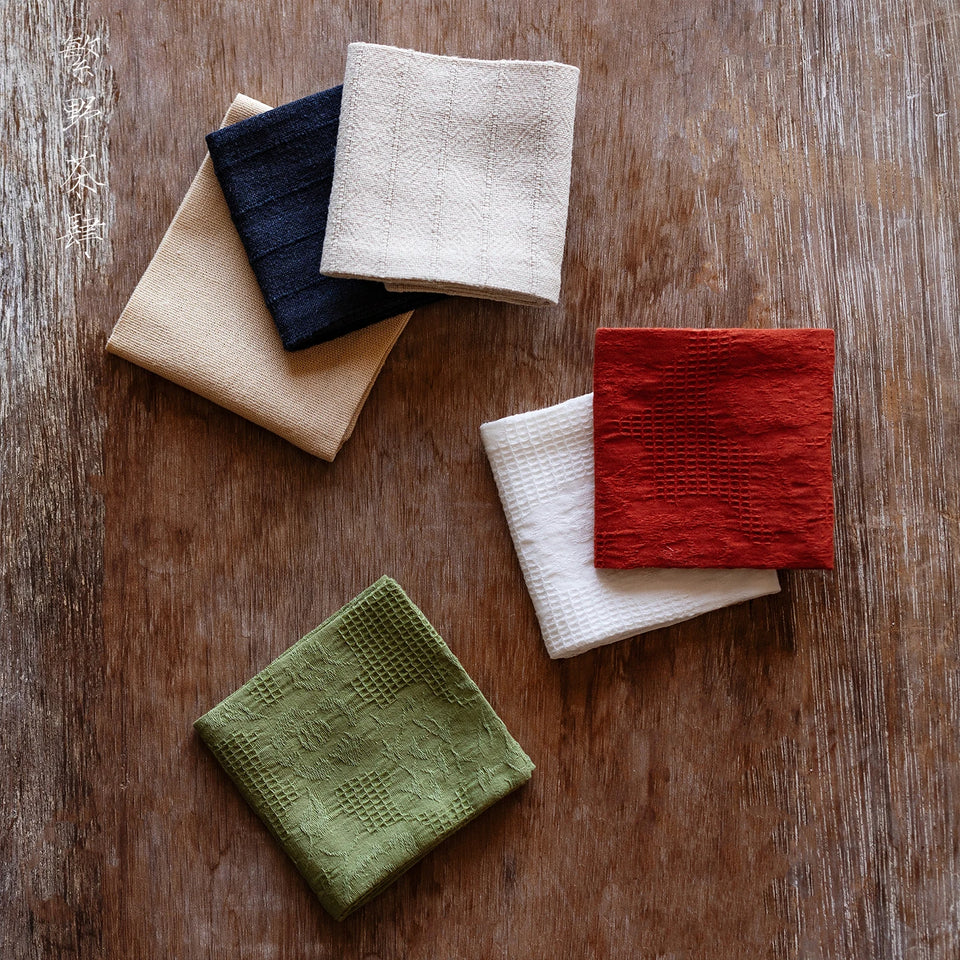 Thick Handmade Cotton Linen Tea Towel Double Sided Water Absorbent Tea Tablecloth Tea Set Mat Tea Tray Cup Coaster Pot Holder