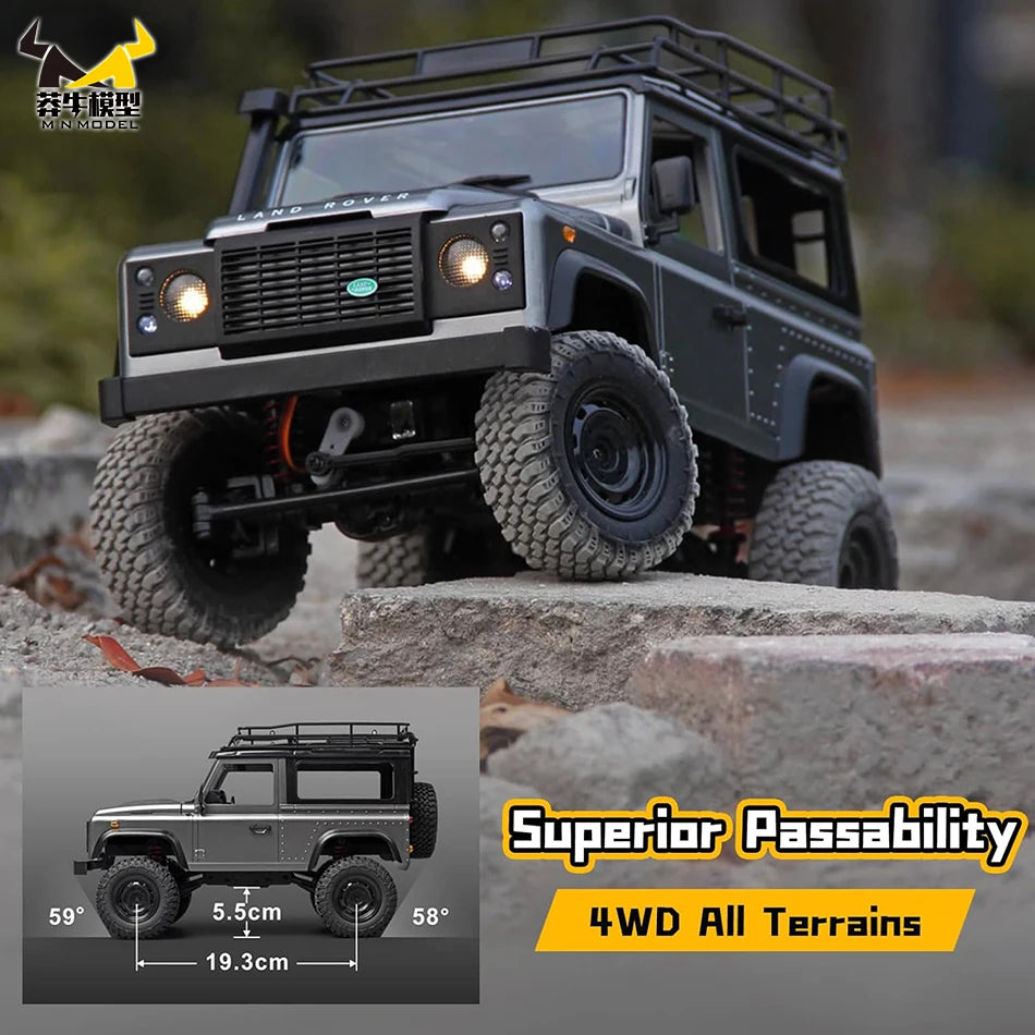 1/12 4WD Off-Road RC Car MN98 MN99S 2.4G Remote Control SUV Electric Climbing Car Toy for Kids Official Licensed Model Guard 90