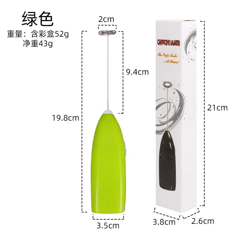 Electric Egg Beater Milk Frother For Coffee Household Kitchen Mini Stainless Steel Coffee Milk Tea Blender