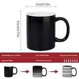 11oz Magic Mugs With Hidden Message Text - Heat Sensitive Color Changing Cup, Funny Hidden Message Coffee Mug Gifts