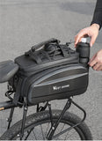 WEST BIKING Cycling Trunk Bag Large Capacity Bicycle Pannier Multifunctional Reflective Bike Bag Travel Bag MTB Bike Accessories