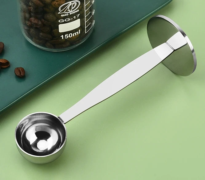 Stainless Steel Stand Tamper Spoon Tools 2 In 1 Coffee Scoop Portable Coffee Powder Measuring Scoops