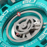 BERNY Automatic Men's Skeleton Watch 5ATM Luminous Sapphire Exhibition 3D Dial 316L Steel MIYOTA 82S0 Mechanical Watches for Men