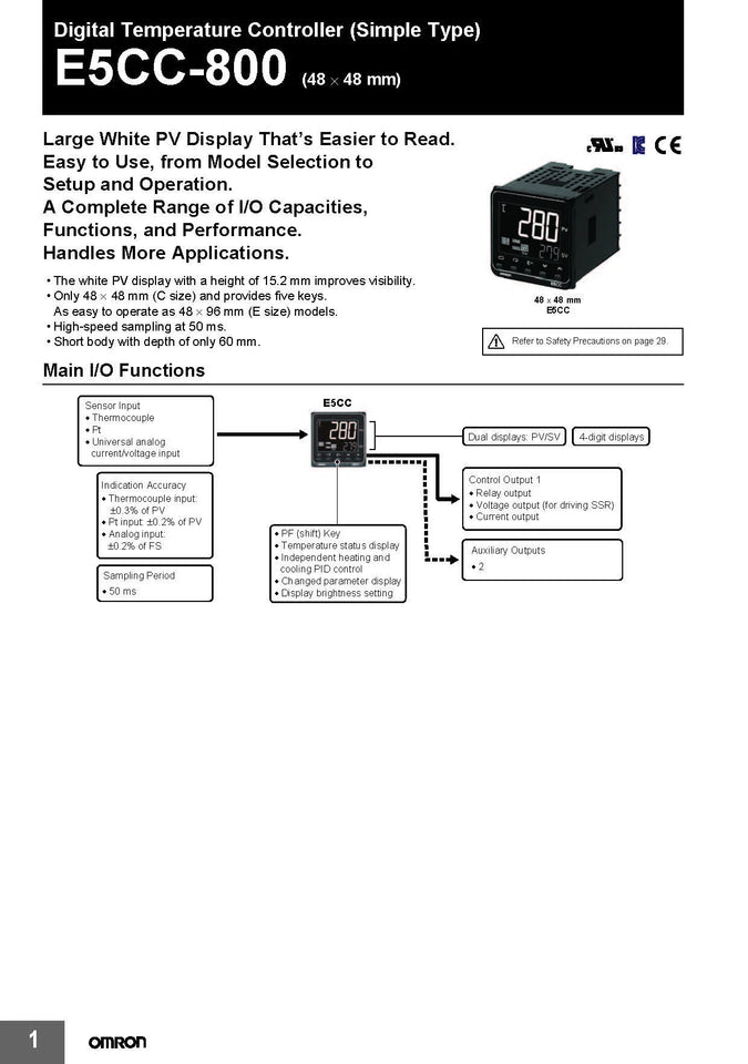 OMRON Authentic Original Thermostat Temperature Controller E5CC-QX2ASM-800 QX2DSM-802 QX2ABM QX2AUM CX2ASM CX2DSM New