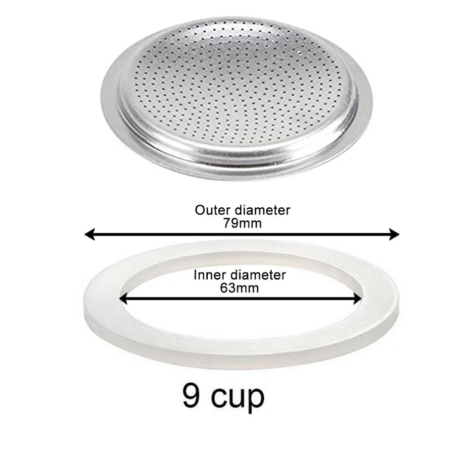 Coffee Rubber Sealing Ring Gasket Washer Gasket Replacenent Cups Rings For Moka Pot Espresso Coffee Makers Kitchen Supplies