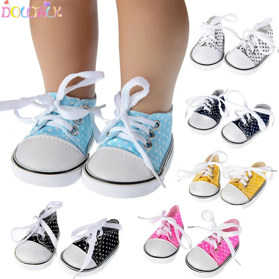 7.5cm American Dolls Leather Boots 8cm Highth PU High-quality Doll Shoes For 43cm New Born Doll 1/3 BJD Girl Dolls