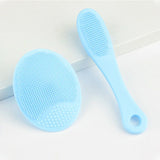 2pcs Silicone Face Scrubber Face Massage Brush Skin Care Pore Cleaner Brush Cleansing Face Brush XLS01
