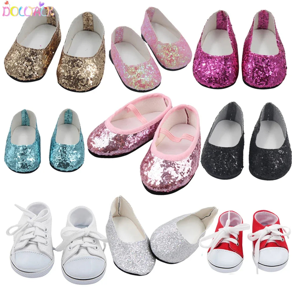 7.5cm American Dolls Leather Boots 8cm Highth PU High-quality Doll Shoes For 43cm New Born Doll 1/3 BJD Girl Dolls