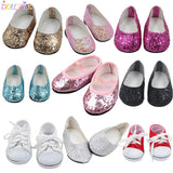 7.5cm American Dolls Leather Boots 8cm Highth PU High-quality Doll Shoes For 43cm New Born Doll 1/3 BJD Girl Dolls