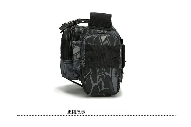 Outdoor Hiking Waist Bag 600D Waterproof Oxford Climbing Shoulder Bags Fishing Camping Hiking Pouch Chest Bag