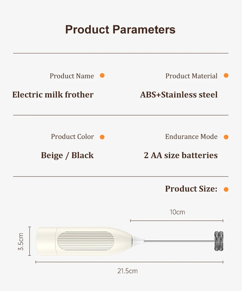 Electric Milk Frother Milk Foam Machine Automatic Milk Foamer Handheld Milk Beater Whisk Mixer for Cappuccino Coffee Egg Cream