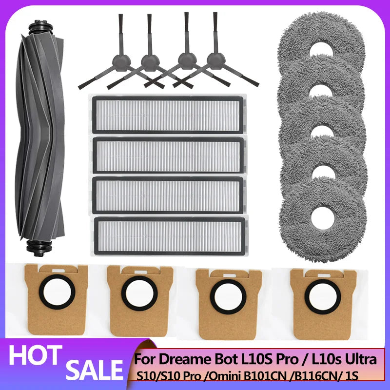 Dreame L10s Ultra/L10 Ultra Accessories S10 Pro Xiaomi MIJIA Omni 1s B116 X10+ Part Dust Bag Mop Cloth filter Brush