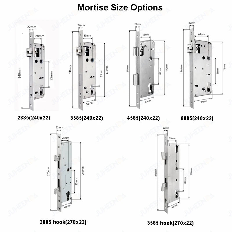 TTLock APP Waterproof Fingerprint Password Smart Lock For Outdoor Pull Push Sliding Aluminum Door 2885/ 3585/ 4585 /6085 Mortise