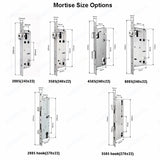 TTLock APP Waterproof Fingerprint Password Smart Lock For Outdoor Pull Push Sliding Aluminum Door 2885/ 3585/ 4585 /6085 Mortise