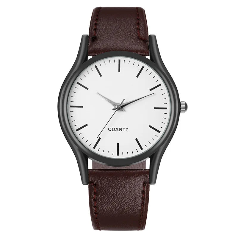 Classic Lovers Watches Men Women Casual Leather Strap Quartz Men's and Women's Pair Quartz Watch Gift High Quality