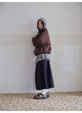 Onalippa Girl Style Hooded Sweatshirt Spring Autumn New College Women Clothing Gray White Striped Long Sleeved T-shirt Base