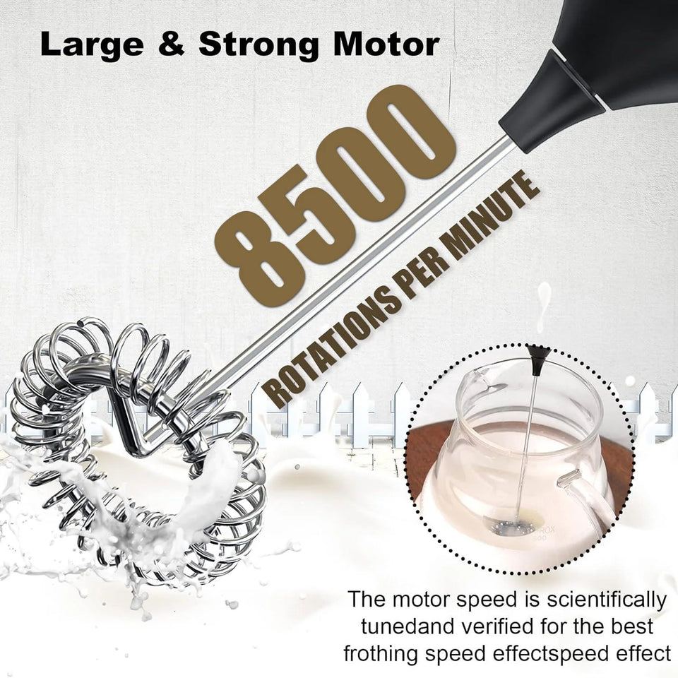Wireless Milk Frother Electric Type-C Handheld Blender Stainless Steel Mini Coffee Maker Whisk Mixer For Coffee Cappuccino Cream