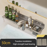 Washroom Faucet Sink Wall-mounted Punch-free Organizer In Front Of The Mirror Bathroom Shower Gel Storage Shelf