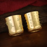 Brass Tea Cups Tea Mug Homeware China Antique Bar Drinkware Ancient Teacup For Drink Tea Coffee Tabletop Home Office Decor